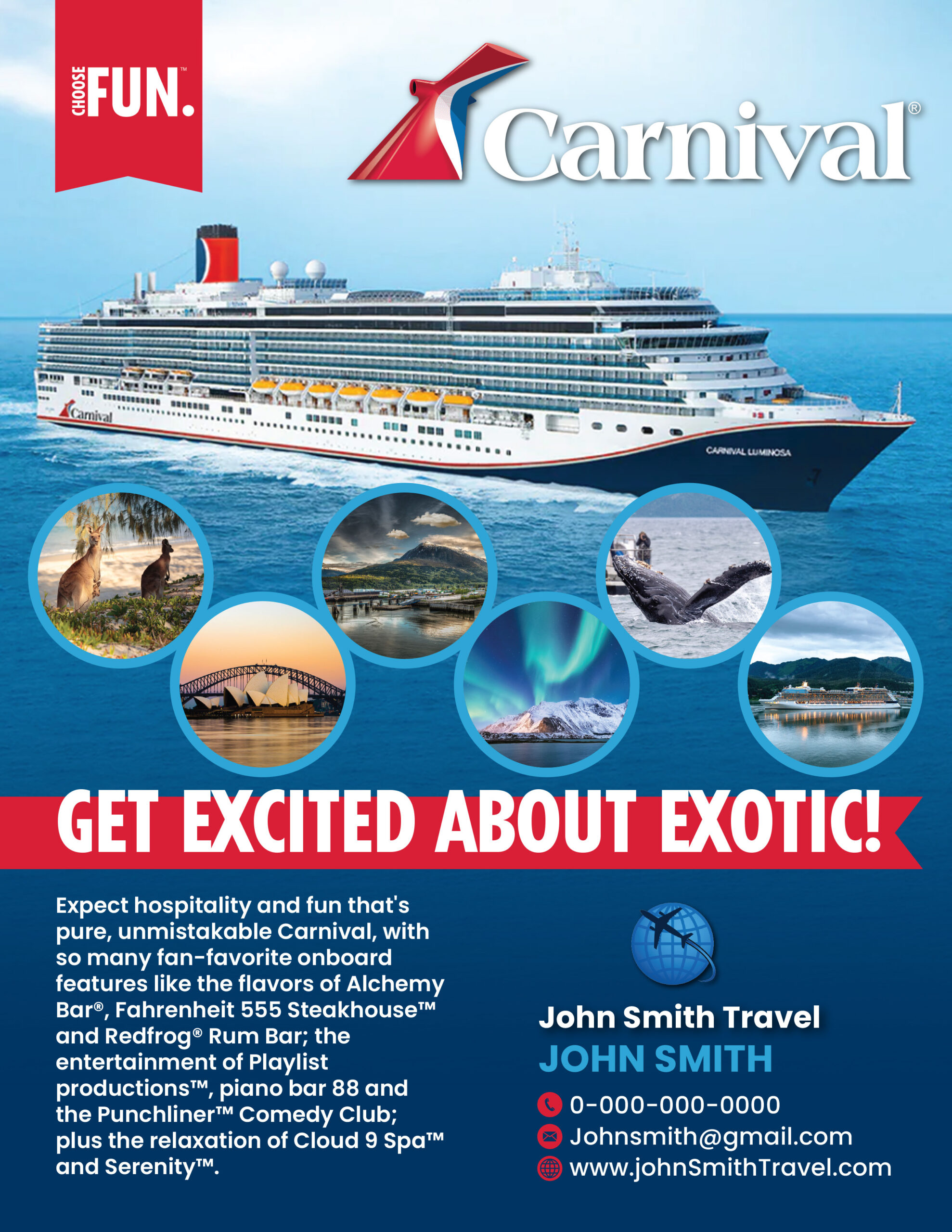 carnival cruise line brochures