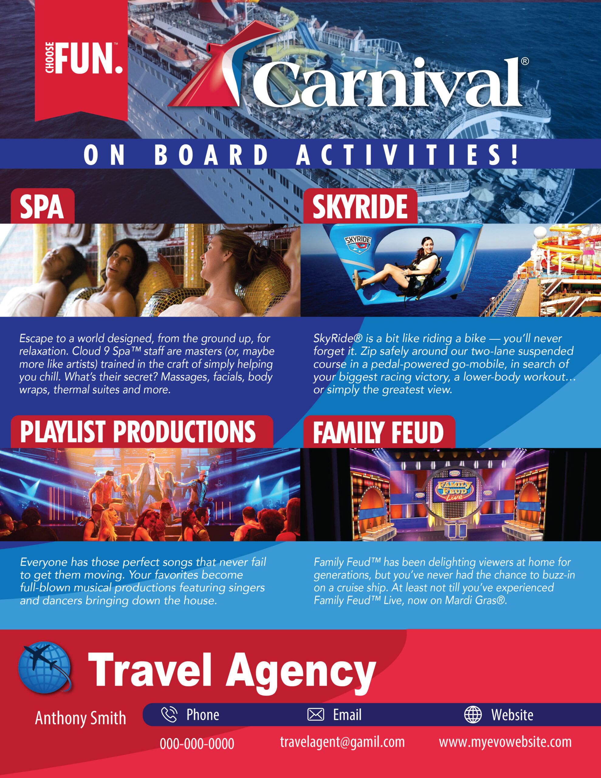 Carnival Cruise Flyer Activities Archer Evolution Travel Shop Carnival Cruise Flyer Activities Archer Evolution Travel Shop